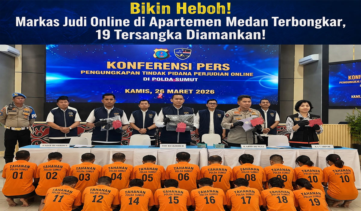Bikin Heboh! Markas Judi Online di Apartemen Medan Terbongkar, 19 Tersangka Diamankan! Bikin Heboh! Markas Judi Online di Apartemen Medan Terbongkar, 19 Tersangka Diamankan!