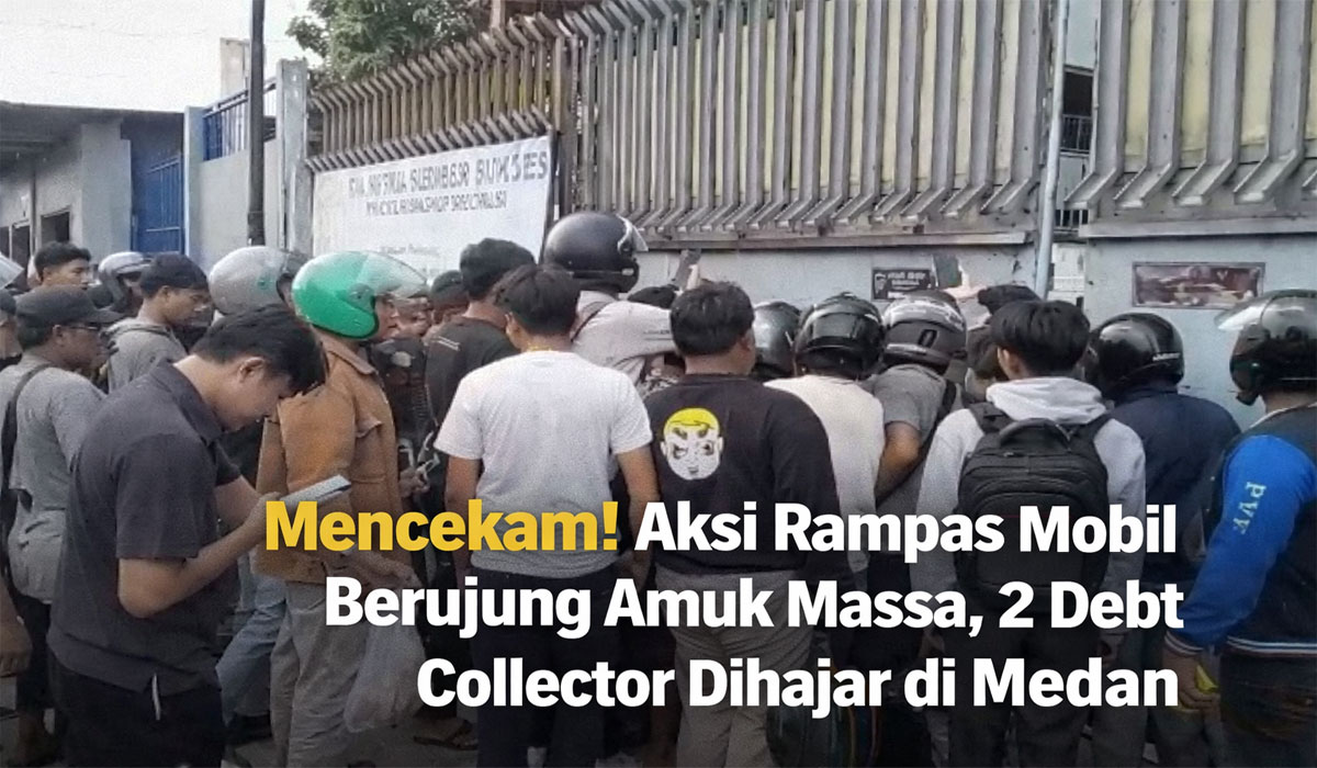 Aksi Rampas Mobil Berujung Amuk Massa, 2 Debt Collector Dihajar di Medan